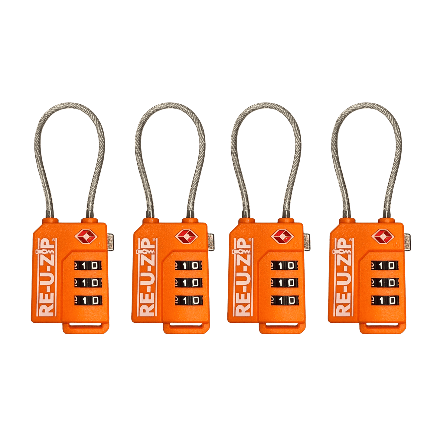 RE-U-ZIP INNOVATIVE DUST BARRIER SOLUTIONS Construction 4-Pack Cable Locks RE-U-ZIP® DUST BARRIER ZIPPER CABLE LOCK