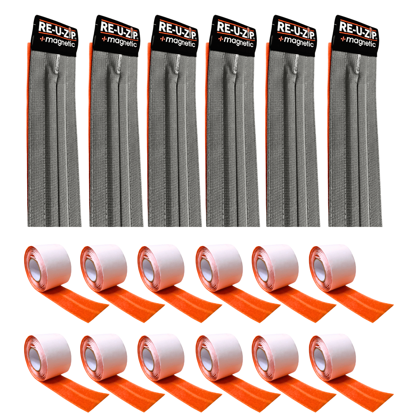 RE-U-ZIP® Magnetic Entry Strip™ Pro Bundle – self-closing reusable dust barrier door system for professional containment.