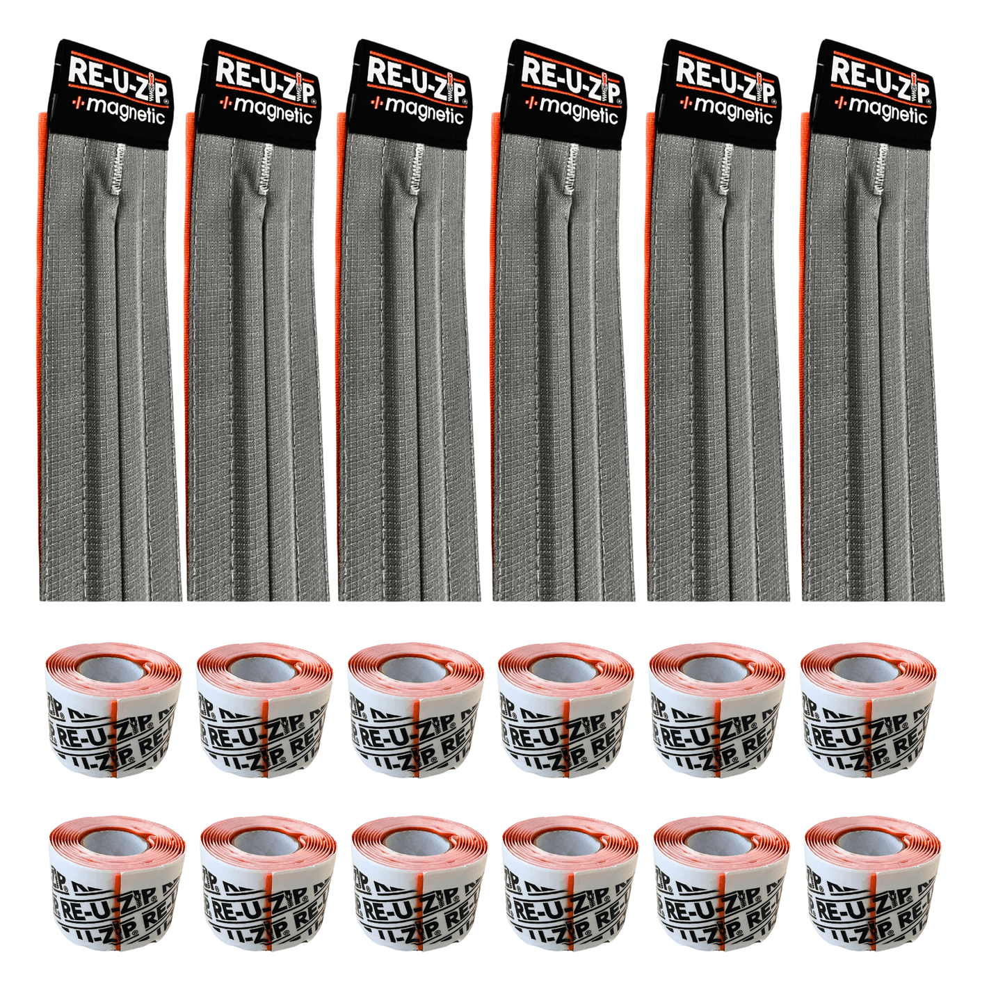 RE-U-ZIP INNOVATIVE DUST BARRIER SOLUTIONS Construction RE-U-ZIP® MAGNETIC ENTRY STRIP™ | PRO BUNDLE