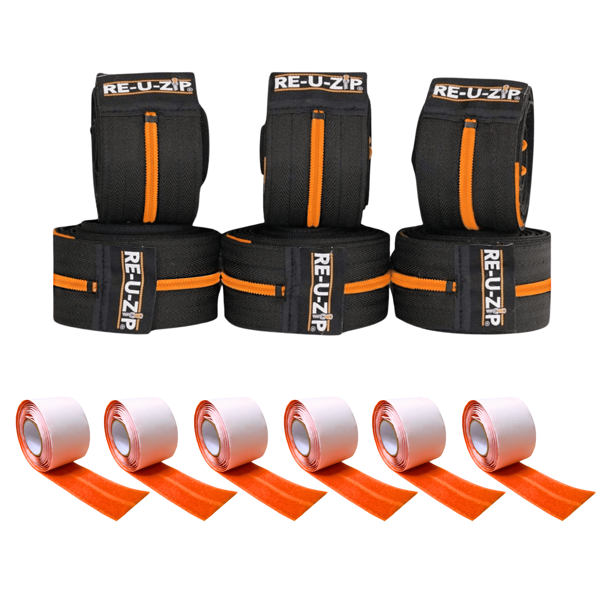 RE-U-ZIP INNOVATIVE DUST BARRIER SOLUTIONS Construction RE-U-ZIP® REUSABLE DUST BARRIER ZIPPER | 6-PACK