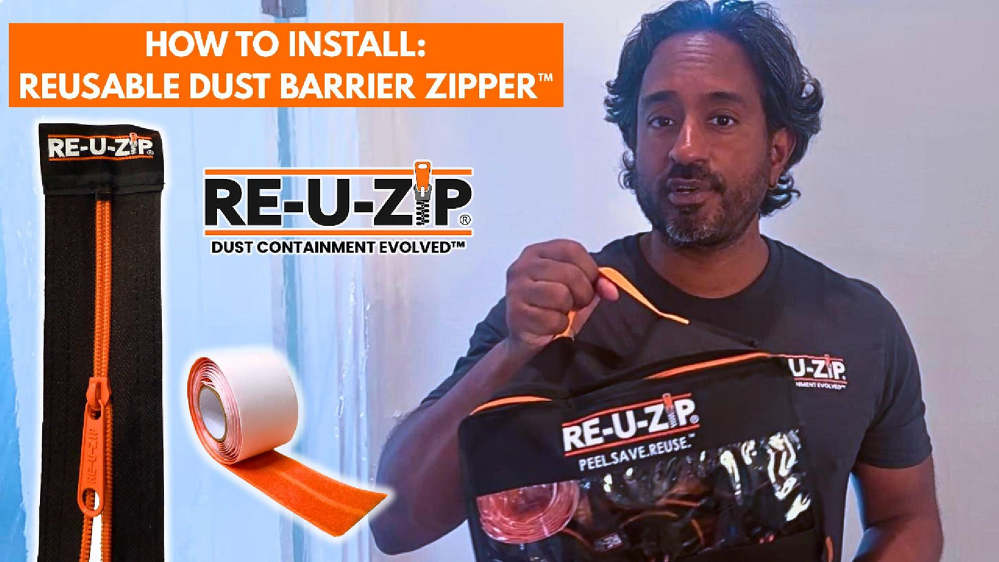 RE-U-ZIP INNOVATIVE DUST BARRIER SOLUTIONS Construction RE-U-ZIP® REUSABLE DUST BARRIER ZIPPER™ | Fail-Safe™ & Lockable | Starter Kit