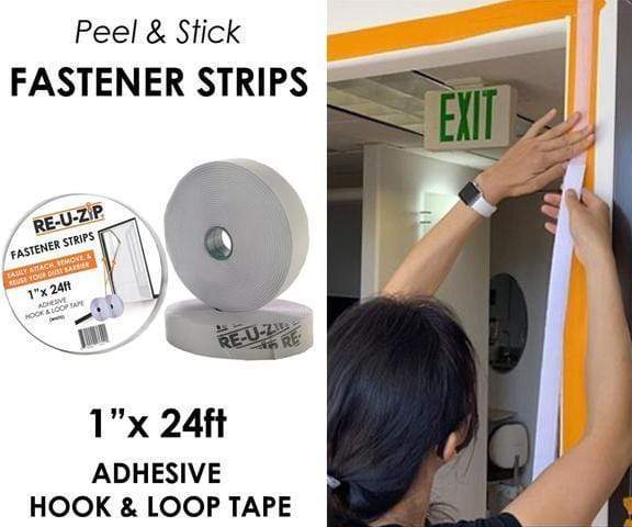 RE-U-ZIP DUST BARRIER SYSTEM RE-U-ZIP™ HOOK & LOOP DUST BARRIER PANEL KIT |  Ultra-Clear & Fire-Rated