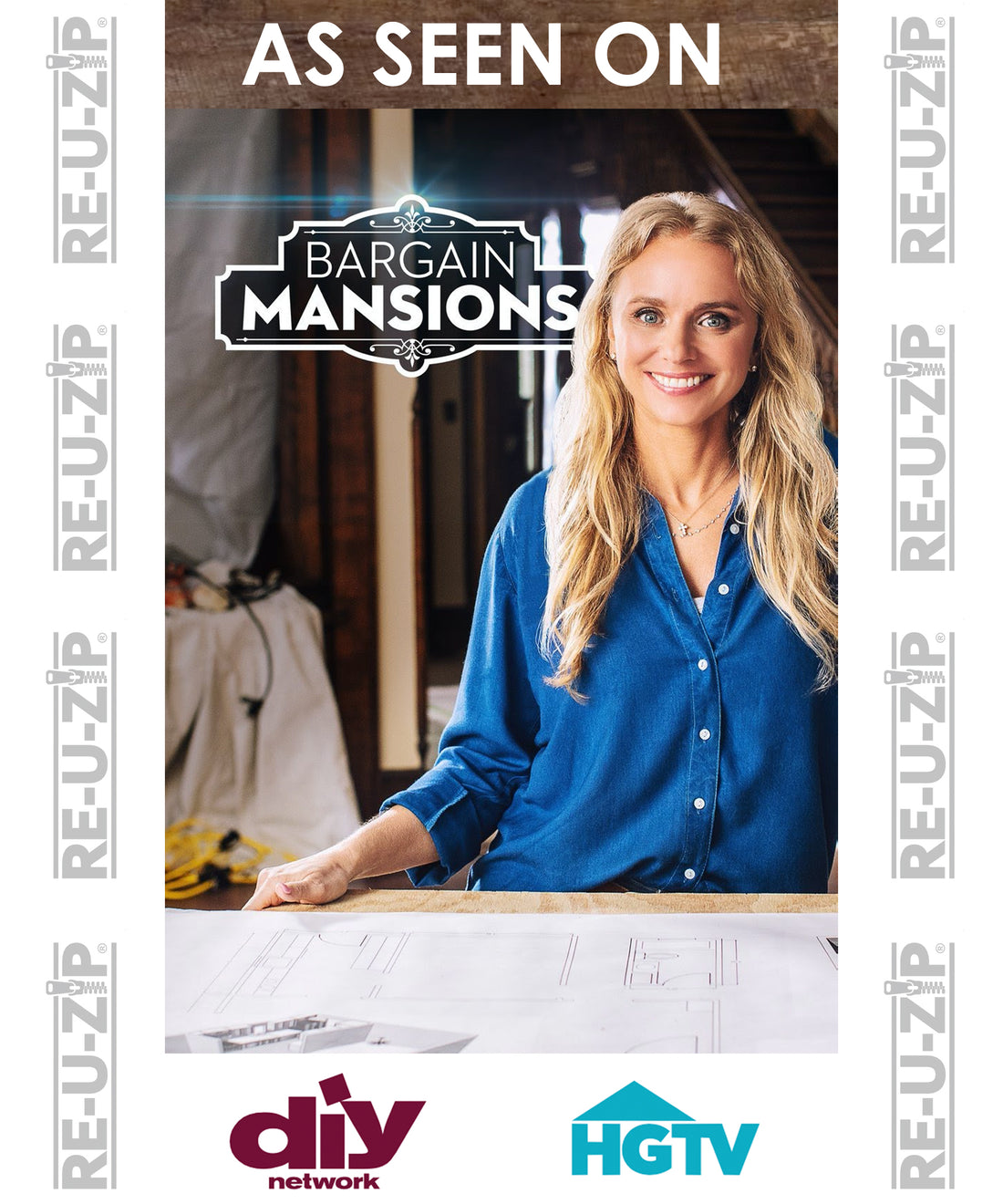 Tamara Day Remodels with RE-U-ZIP on HGTV's Bargain Mansions