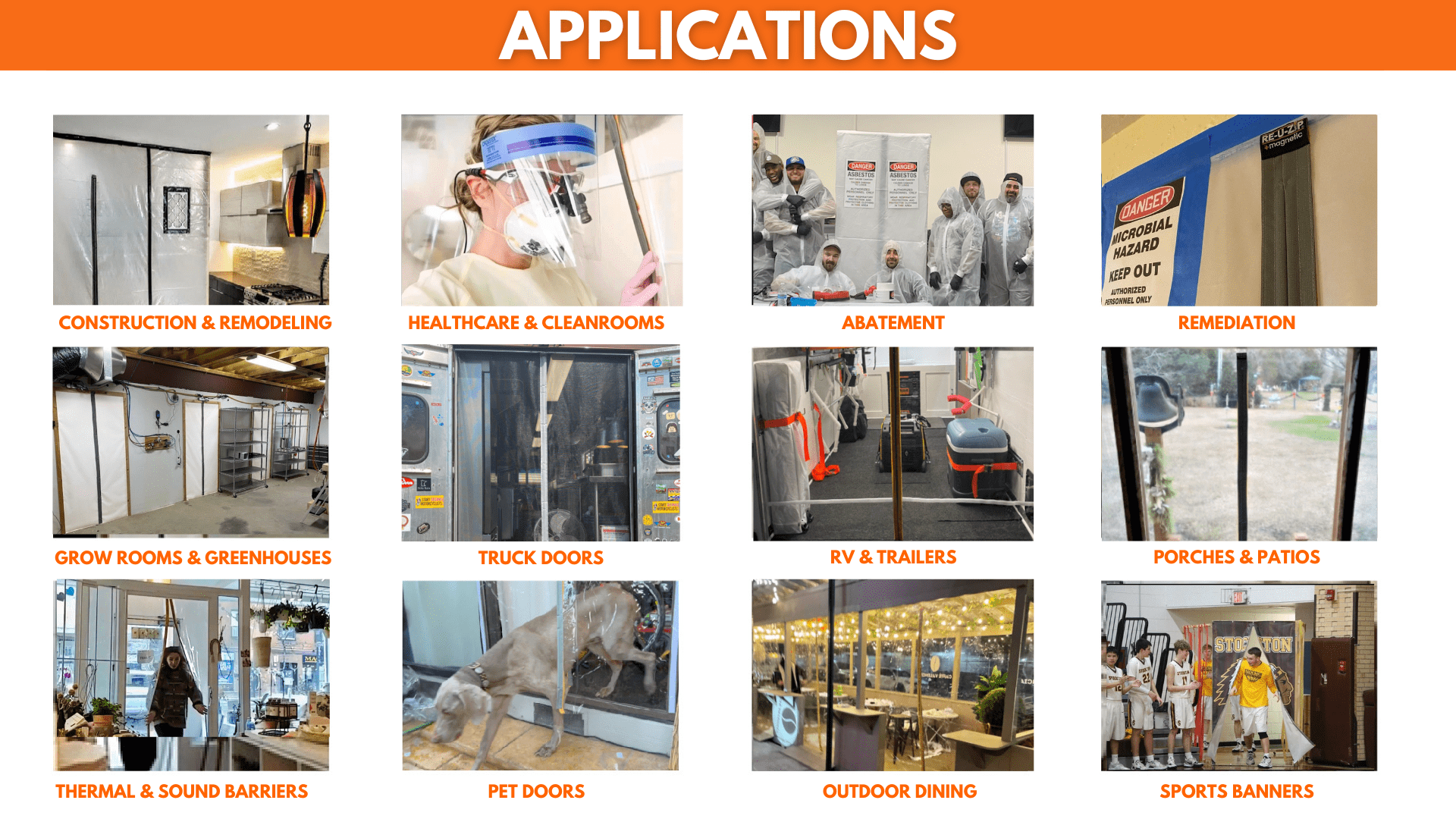 RE-U-Zip Dust Containment Barrier Solutions for Critical Environments