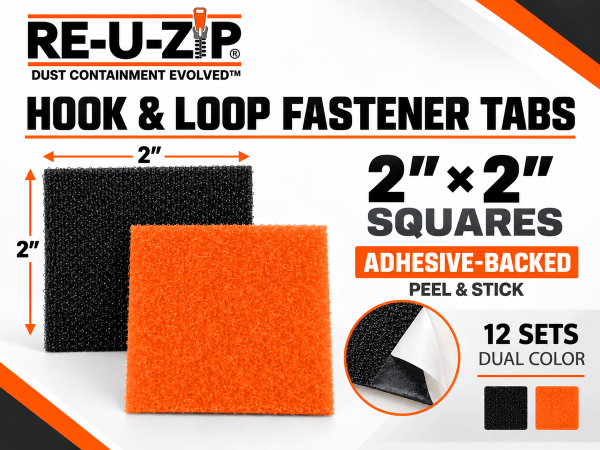 RE-U-ZIP® | DUST CONTAINMENT EVOLVED™ Construction RE-U-ZIP® Hook & Loop Fastener Tabs