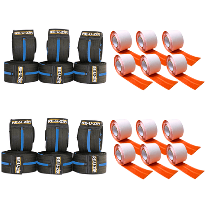 RE-U-ZIP INNOVATIVE DUST BARRIER SOLUTIONS Construction Blue RE-U-ZIP® REUSABLE DUST BARRIER ZIPPER | 12-PACK