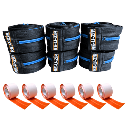 RE-U-ZIP INNOVATIVE DUST BARRIER SOLUTIONS Construction Blue RE-U-ZIP® REUSABLE DUST BARRIER ZIPPER | 6-PACK