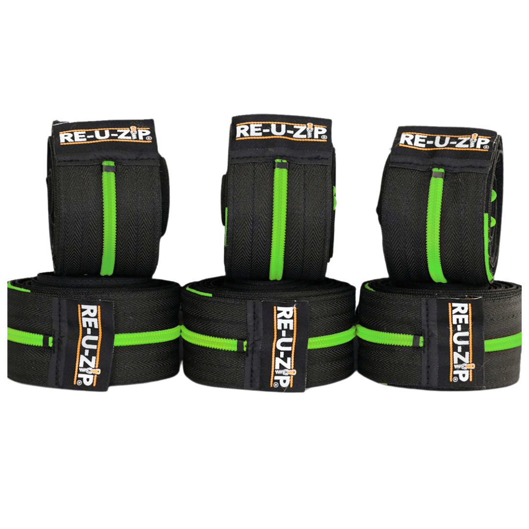 RE-U-ZIP INNOVATIVE DUST BARRIER SOLUTIONS Construction Green RE-U-ZIP® REUSABLE DUST BARRIER ZIPPER (ONLY) | 6-PACK