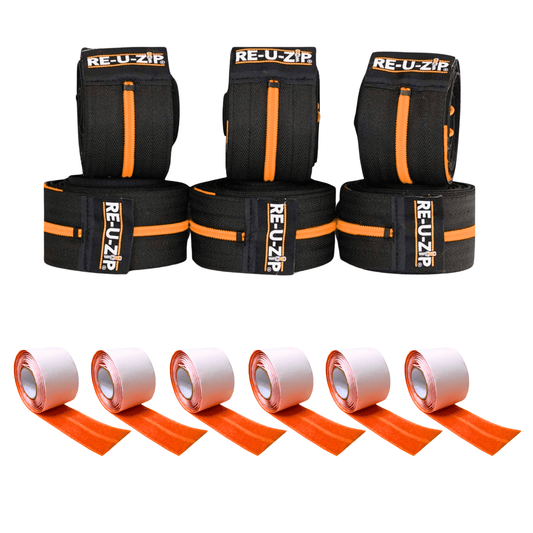 RE-U-ZIP INNOVATIVE DUST BARRIER SOLUTIONS Construction Orange RE-U-ZIP® REUSABLE DUST BARRIER ZIPPER | 6-PACK