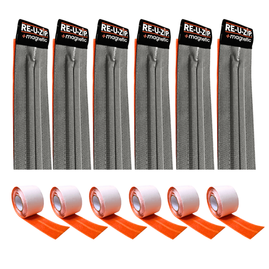 RE-U-ZIP INNOVATIVE DUST BARRIER SOLUTIONS Construction RE-U-ZIP® MAGNETIC ENTRY STRIP™ | 6-PACK