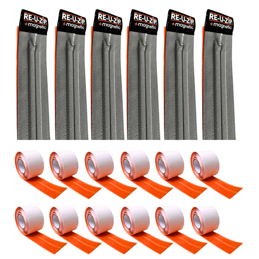RE-U-ZIP INNOVATIVE DUST BARRIER SOLUTIONS Construction RE-U-ZIP® MAGNETIC ENTRY STRIP™ | PRO BUNDLE