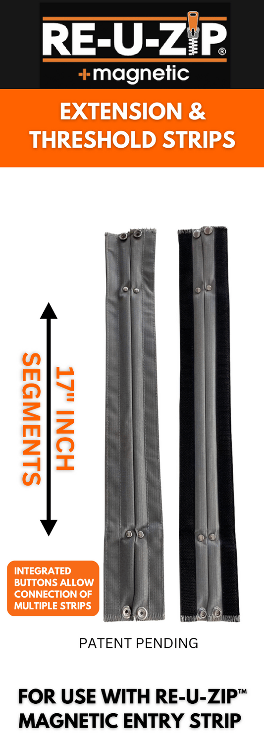 RE-U-ZIP™ INNOVATIVE DUST BARRIER SOLUTIONS RE-U-ZIP® MAGNETIC EXTENSION STRIPS™