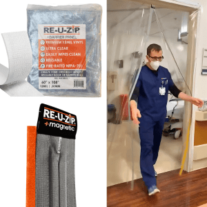 RE-U-ZIP INNOVATIVE DUST BARRIER SOLUTIONS Construction RE-U-ZIP® ULTRA-CLEAR MAGNETIC DOOR KIT