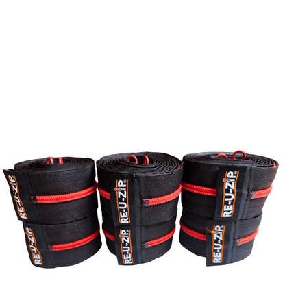 RE-U-ZIP INNOVATIVE DUST BARRIER SOLUTIONS Construction Red RE-U-ZIP® REUSABLE DUST BARRIER ZIPPER (ONLY) | 6-PACK