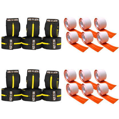 RE-U-ZIP INNOVATIVE DUST BARRIER SOLUTIONS Construction Yellow RE-U-ZIP® REUSABLE DUST BARRIER ZIPPER | 12-PACK