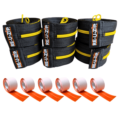 RE-U-ZIP INNOVATIVE DUST BARRIER SOLUTIONS Construction Yellow RE-U-ZIP® REUSABLE DUST BARRIER ZIPPER | 6-PACK