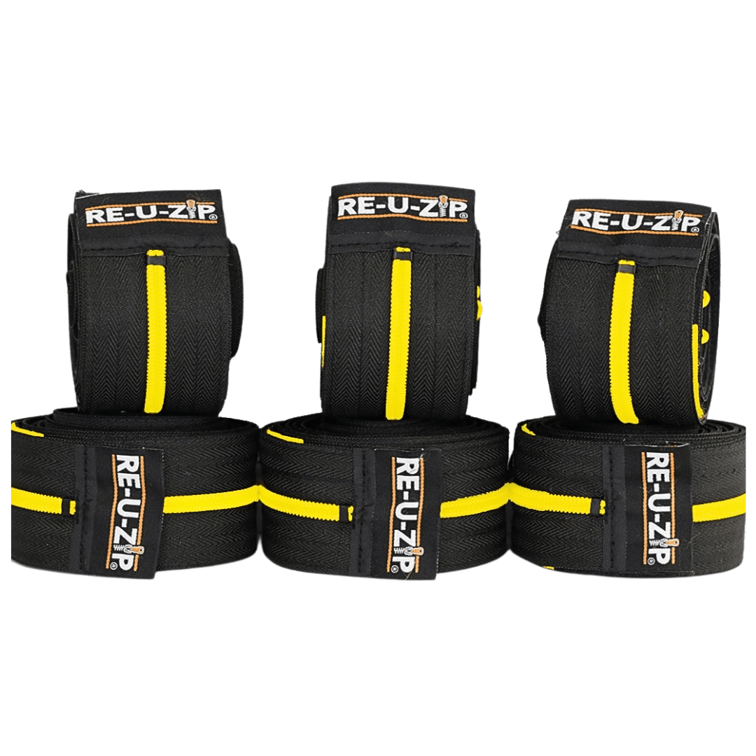 RE-U-ZIP INNOVATIVE DUST BARRIER SOLUTIONS Construction Yellow RE-U-ZIP® REUSABLE DUST BARRIER ZIPPER (ONLY) | 6-PACK