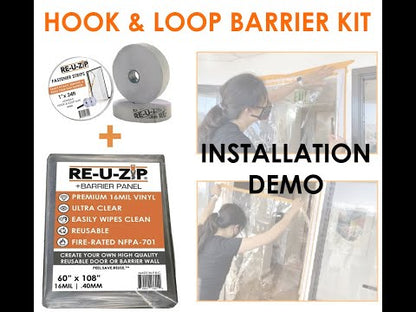 RE-U-ZIP® ULTRA-CLEAR HOOK & LOOP DUST BARRIER KIT