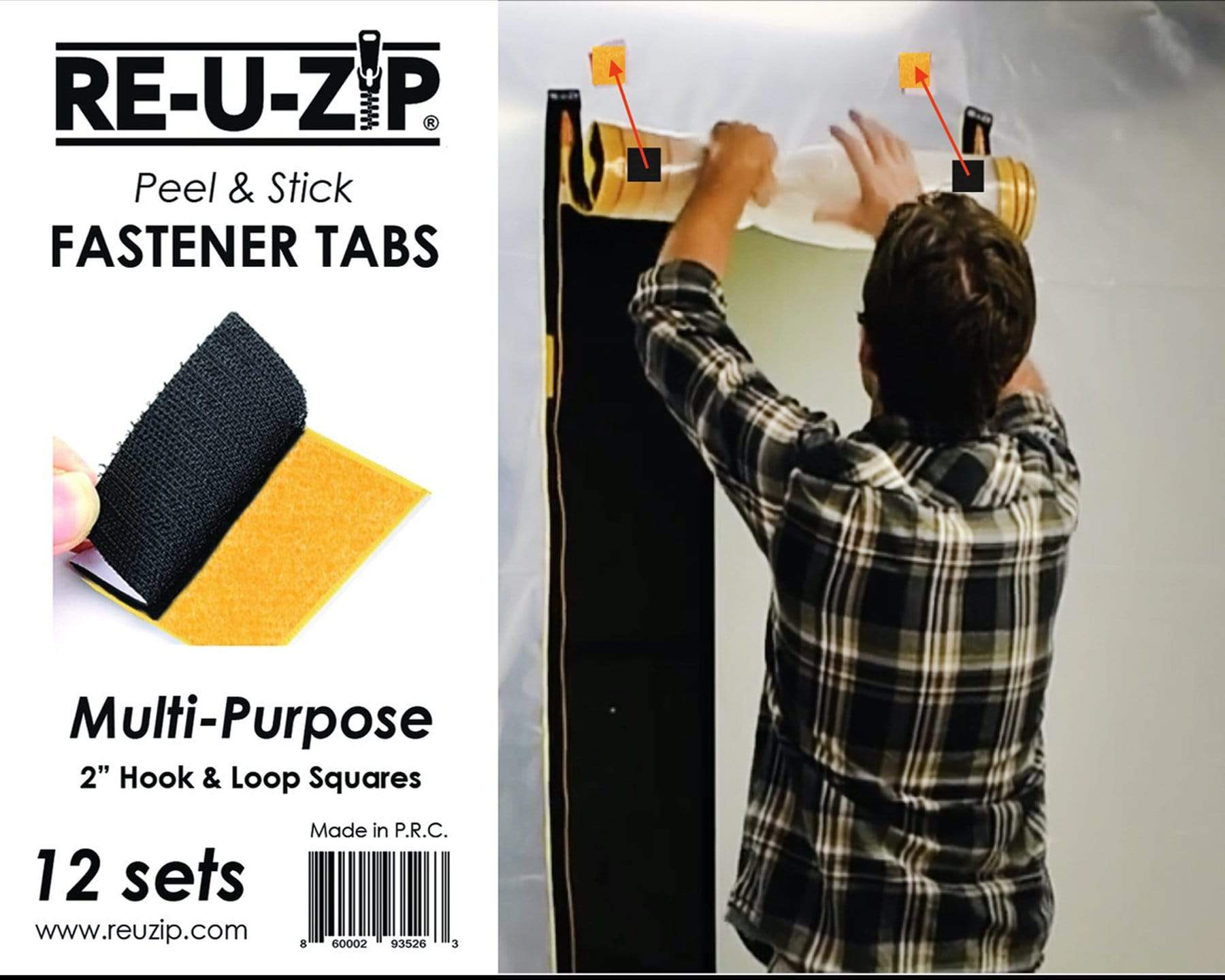 RE-U-ZIP DUST BARRIER SYSTEM RE-U-ZIP™ HOOK & LOOP DUST BARRIER FASTENER TABS